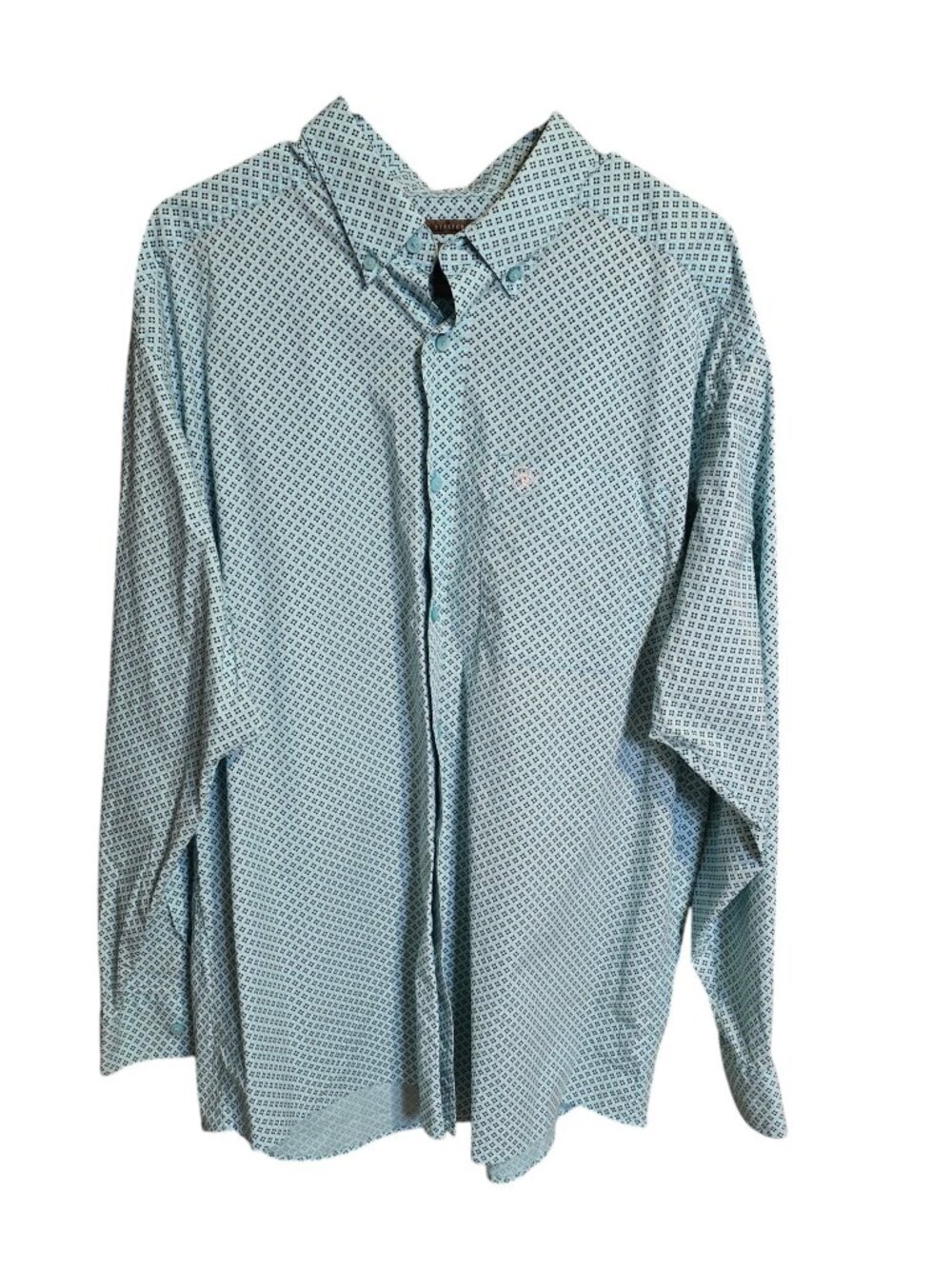 Ariat Men's Osburn Light Turquoise Blue Long Sleeve Button Up XL